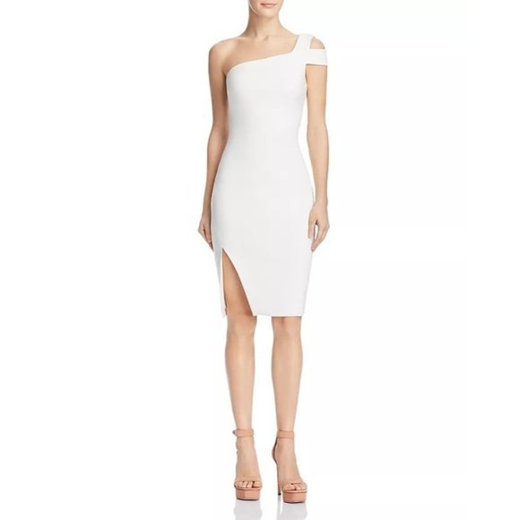 LIKELY Packard One-Shoulder Sheath Dress in White - Size 6 - Picture 2 of 5